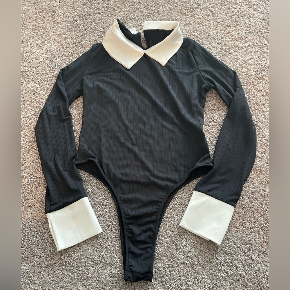 Black and white bodysuit